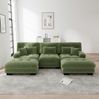 Ecksofa modular 81cm×313cm×145cm in Grün – U-Form oder L-Form, Chenille-Bezug mit Ottomanen Bild 2