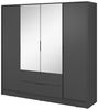 MOEBLO Drehtürenschrank SEVIA 200 (Moderner und funktionaler Schrank mit verstellbaren Regalen und Schubladen, Kleiderschrank 4-türig Schrank Garderobe Schlafzimmer mit/ohne Spiegel, mit/ohne Vitrinen - und Schubladen) (BxHxT): 206x200x51 cm Bild 2