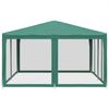 vidaXL Partyzelt mit 8 Mesh-Seitenteilen Grün 4x4 m HDPE 4010063 Bild 4
