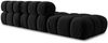 Micadoni Modulares Sofa Bellis 4-Sitzer Links Samt Bluvel Schwarz Bild 4