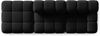 Micadoni Modulares Sofa Bellis 4-Sitzer Links Samt Bluvel Schwarz Bild 3