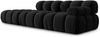 Micadoni Modulares Sofa Bellis 4-Sitzer Links Samt Bluvel Schwarz Bild 2