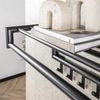 Garderobe Rore aus pulverbeschichtetem Metall, Industrial Design, Dunkelgrau, mit Hutablage, 10 Haken und Stange Bild 2