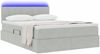 vidaXL Bett mit Stauraum und LED mit LED Hellgrau 140 x 190 cm Samt 3371391 Bild 3