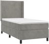 vidaXL Boxspringbett mit Matratze & LED Hellgrau 90x200 cm Samt 3139421 Bild 4