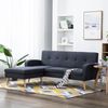 vidaXL Sofa in L-Form Stoffbezug 186 x 136 x 79 cm Dunkelgrau 246996 Bild 2
