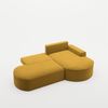 Ecksofa Schlafsofa Sofa VENEDIG Stoff Salvador Honiggelb Ottomane Rechts Bild 3