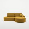 Ecksofa Schlafsofa Sofa VENEDIG Stoff Salvador Honiggelb Ottomane Rechts Bild 2