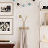 Calicosy 'GIRAFFE' Wandgarderobe mit 5 Haken aus goldfarbenem Metall H40 cm - Golden Bild 2