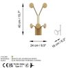 Calicosy 'GIRAFFE' Wandgarderobe mit 5 Haken aus goldfarbenem Metall H40 cm - Golden Bild 5