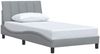 vidaXL Bettgestell ohne Matratze "Hanko" Hellgrau 100x200 cm Stoff 3310370 Bild 3