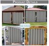 BTTO V&G Vorhang Winddichte & Wasserfeste Outdoor-Vorhänge, Top/Bottom-Ösen, Extra Large Blackout, Thermisch isoliert Home Textile Bild 3