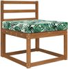 vidaXL Sofakissen für draußen Blattmuster 60 x 60 x 8 cm Polyester 900705 Bild 3