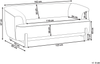 Beliani 'ALNOR' 2-Sitzer Sofa, Chenillegewebe Braun Bild 3