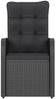 vidaXL 7-tlg. Garten-Essgruppe mit Auflagen Poly Rattan Schwarz 3059346 Bild 5