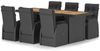 vidaXL 7-tlg. Garten-Essgruppe mit Auflagen Poly Rattan Schwarz 3059346 Bild 2