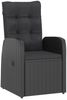 vidaXL 7-tlg. Garten-Essgruppe mit Auflagen Poly Rattan Schwarz 3059346 Bild 4