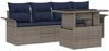 vidaXL Gartensofa-set mit Kissen 5 pcs Grau Poly-Rattan 3348191 Bild 2
