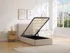 Vente-unique - SARANELI Bett Stoff Beige - B 213 cm x H 103 cm x L 98 cm Bild 2