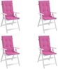vidaXL Hochlehner-Auflagen 4 Stk. Rosa Stoff 361269 Bild 4