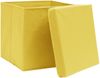 vidaXL Aufbewahrungsboxen mit Deckeln 10 Stk. Gelb 32x32x32 cm Stoff 288368 Bild 3