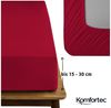 Komfortec Spannbettlaken Boxspringbett bis 15cm - 30cm Matratzenhöhe, Mikrofaser, Gummizug: Rundum, (1 Stück), 90x200 cm, Rot Bild 3