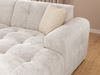luma-home modernes Ecksofa mit Ottomane rechts, markante Steppungen, Chenille in Beige, 234 x 161 x 79 cm Bild 5