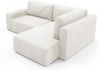 Ecksofa mit Schlaffunktion NATALIA XL in Stoff Tilia Creme Ottomane Rechts Bild 2