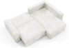 Ecksofa mit Schlaffunktion NATALIA XL in Stoff Tilia Creme Ottomane Rechts Bild 5