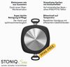 Hoffmann Germany Bräter STONIQ eckig 28×28 cm IQ-SHIELD PFAS-frei – Made in Germany, Aluguss (Set, 2-tlg, 1x Bräter eckig 28x28 cm + 1x Glasdeckel), Seitengriffe, IQ-SHIELD Antihaft, eckig, 4,7 l, Induktion Bild 4