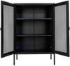 House Nordic Schrank, 2 Gittertüren, Stahl, schwarz, 80x40x120 cm Bild 3