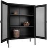 House Nordic Schrank, 2 Gittertüren, Stahl, schwarz, 80x40x120 cm Bild 5