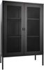 House Nordic Schrank, 2 Gittertüren, Stahl, schwarz, 80x40x120 cm Bild 2