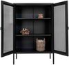 House Nordic Schrank, 2 Gittertüren, Stahl, schwarz, 80x40x120 cm Bild 4