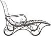 Gartenliege SENTA Antik - 58 x 140 x 101 cm, Metall, Bronze | Sonnenliege Strandliege Bild 4