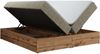 Polsterbett mit Bettkasten, Boxspringbett ohne Kopfteil WOOD ZERO, 7-Zonen Multipocket-Matratze und Topper, modernes Bett für Schlafzimmer - Grau Strukture - 200 x 200 cm - H4 Bild 5