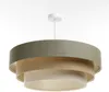 BPS Koncept 050-106-60 Hängeleuchte BOHO ELEGANT E27 1x40W Stoff strukturiert auf PVC-Kunststoff grau, beige, weiß H:90cm Ø40cm dimmbar Bild 4