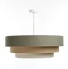 BPS Koncept 050-106-60 Hängeleuchte BOHO ELEGANT E27 1x40W Stoff strukturiert auf PVC-Kunststoff grau, beige, weiß H:90cm Ø40cm dimmbar Bild 2
