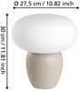Eglo 99824 Tischleuchte CAHUAMA E27 1X40W Keramik hellbraun, Glas weiss H:30 Ø:27,5cm mit Kabelschalter Bild 5