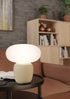 Eglo 99824 Tischleuchte CAHUAMA E27 1X40W Keramik hellbraun, Glas weiss H:30 Ø:27,5cm mit Kabelschalter Bild 2