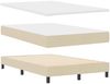 vidaXL Boxspringbett mit Kopfteil Creme 120 x 200 cm Stoff 3338760 Bild 5