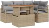 vidaXL Garten Essgruppe mit Kissen 5 pcs Beige und Grau 3349706 Bild 2