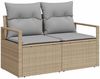 vidaXL Garten Essgruppe mit Kissen 5 pcs Beige und Grau 3349706 Bild 4