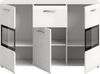 Sideboard (B/H/T: 125x81x37 cm) in weiß hochglanz tiefzieh Bild 3