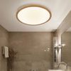 LED Deckenleuchte, IP44, Holzoptik, dimmbar, D 29,4 cm Bild 3
