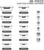 10tlg. Glas-Frischhaltedosenset luftdicht BPA-frei - 100% Zufriedenheitsgarantie Bild 2