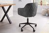 riess-ambiente Drehstuhl EUPHORIA dunkelgrau, Büro · Samt · Metall · höhenverstellbar · mit Armlehne · Home Office Bild 3