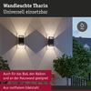 LED Wandleuchte Tharin IP44 3000K 120x250mm 2x3,7W Schwarz Bild 3