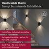 LED Wandleuchte Tharin IP44 3000K 120x250mm 2x3,7W Schwarz Bild 2