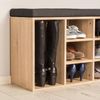 tectake Schuhschrank Schuhregal mit Sitzpolster 103,5x48x30cm (Set mit Schrank+Kissen, 1-St, inkl. Sitzkissen) für 10 Paar Schuhe Bild 2